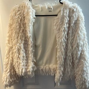Art Class girls faux fur/shag jacket.